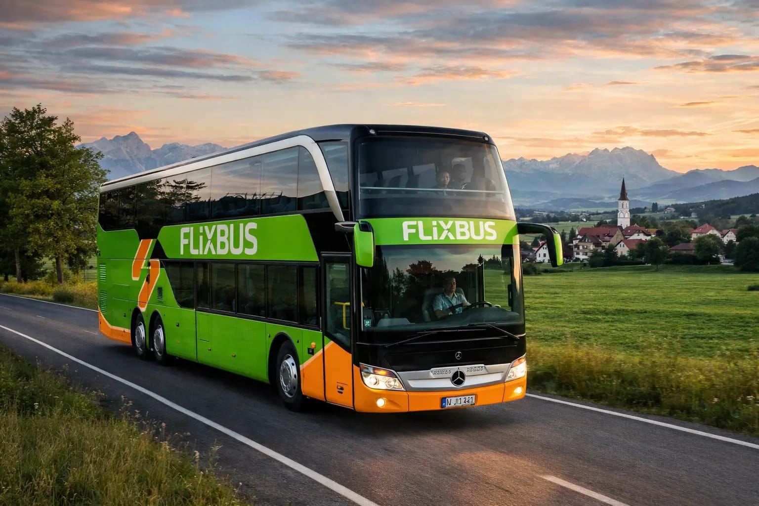 Viajar de ônibus na Europa Ônibus viajando entre cidades na Europa como alternativa barata